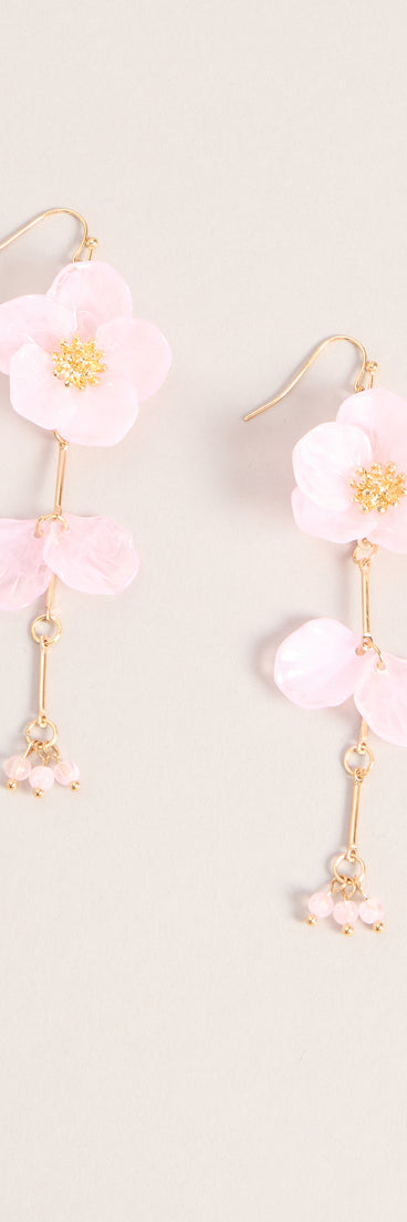 Bloom Drop Floral Linear Earrings