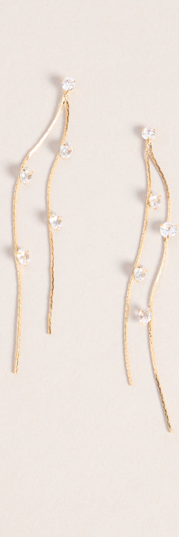 Glam In Motion Rhinestone Earrings