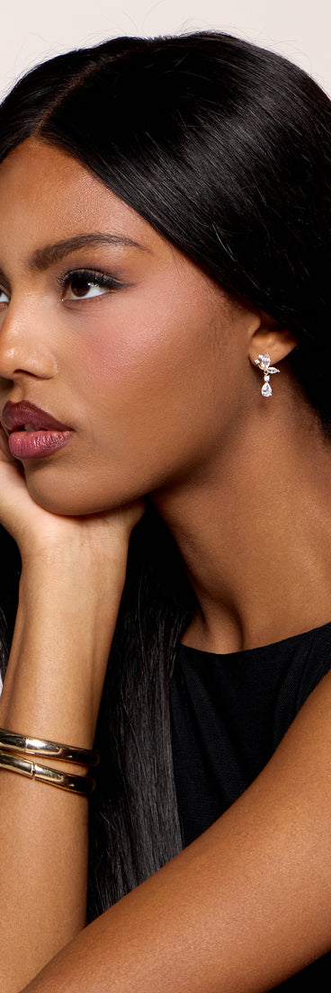 Twinkle Detail Cubic Zirconia Earrings