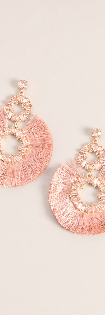 Color Me Obsessed Tassel Hoop Earrings