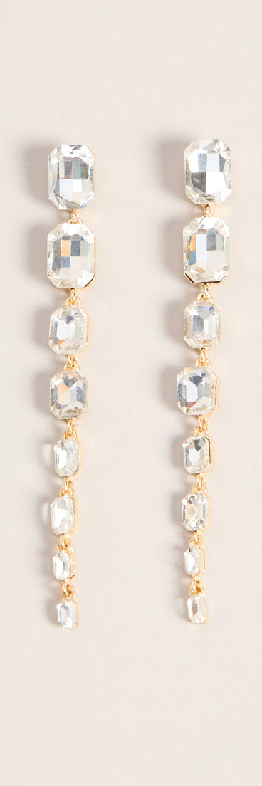 Drama Drop Rhinestone Earrings