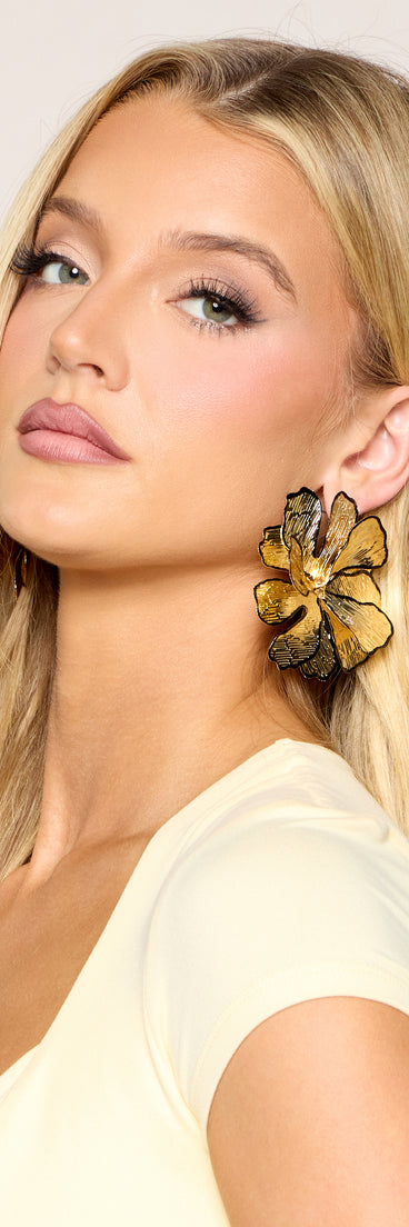 Petal Drama Floral Earrings