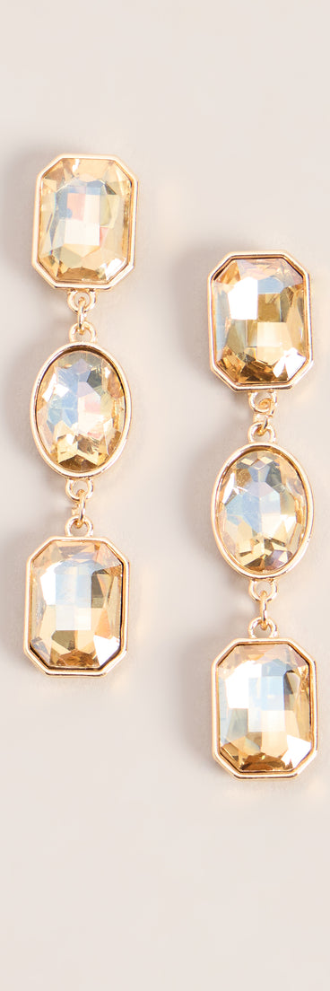 Glam Deets Gemstone Linear Earrings