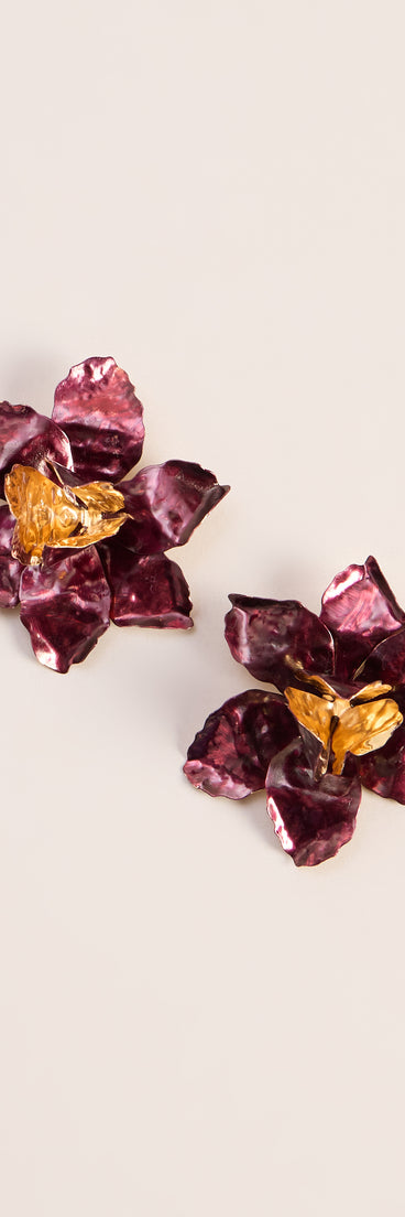 Wild Orchid Stud Earrings