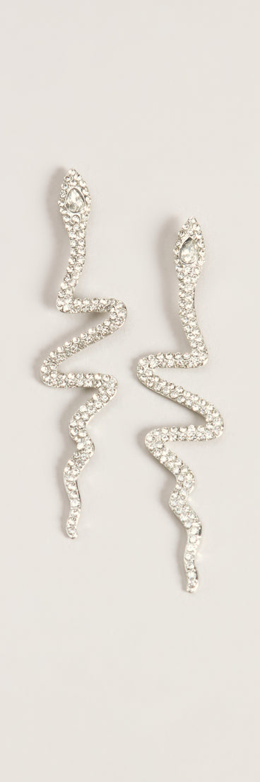 Snake Eyes Rhinestone Statement Drop Earrings