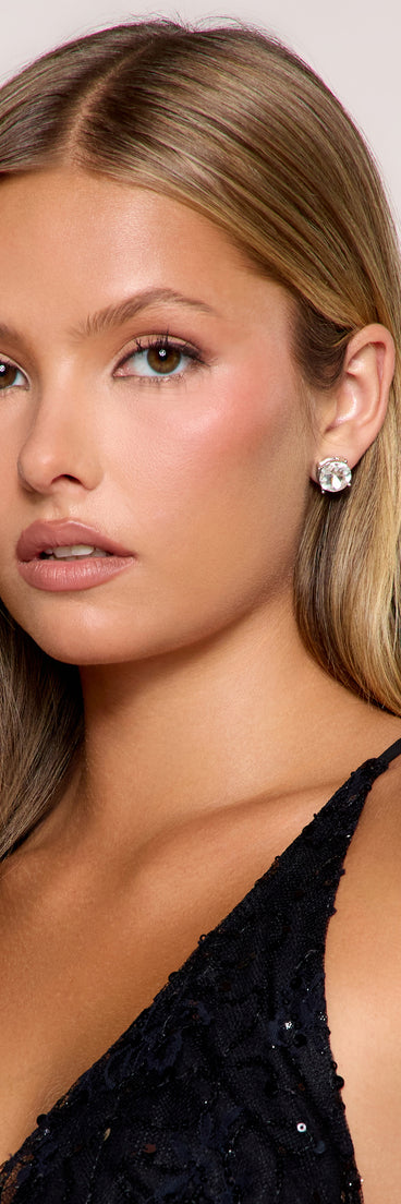 Spark It Up Rhinestone Stud Earring Six Pack