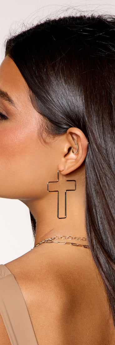 Cross Check Huggie Earring Three Pack