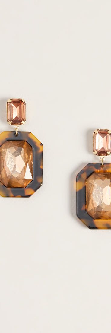 Retro Luxe Gemstone Drop Earrings