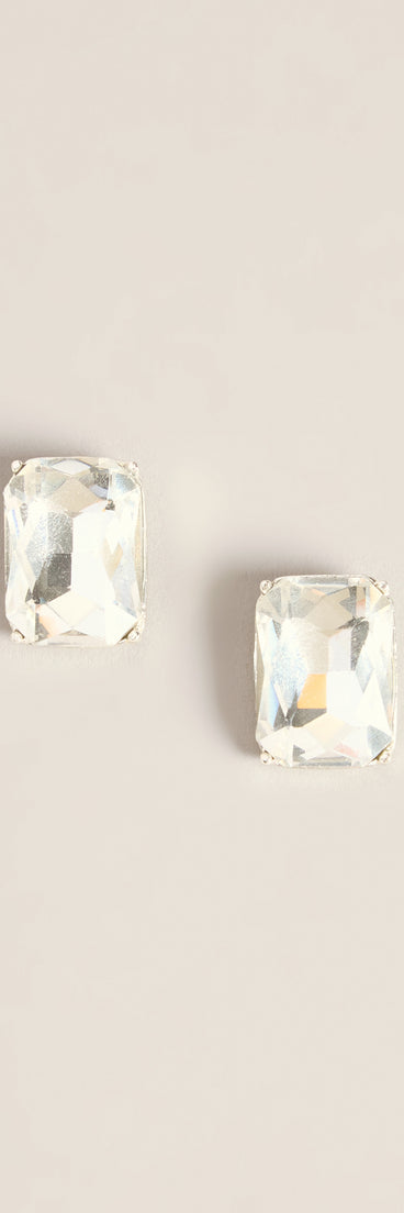 Instant Glam Rhinestone Statement Stud Earrings