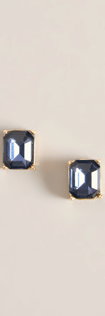 Gem Status Emerald Cut Statement Stud Earrings