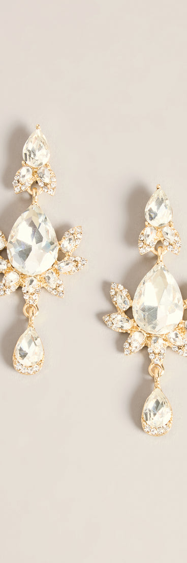 More Sparkle Rhinestone Chandelier Earrings