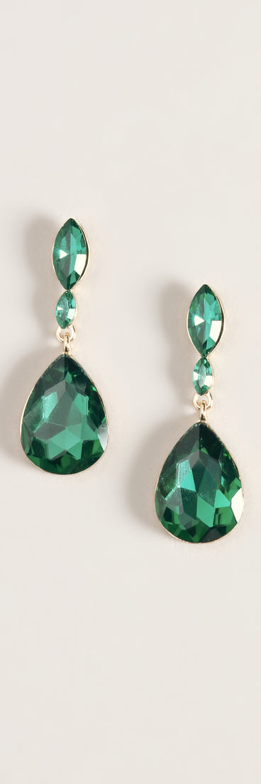 Drop Everything Gemstone Teardrop Earrings