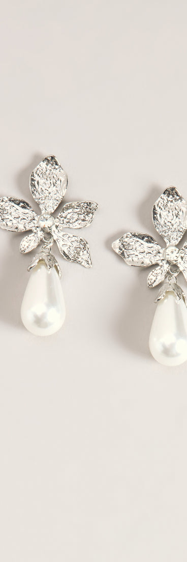 Petal Proof Floral Pearl Drop Earrings
