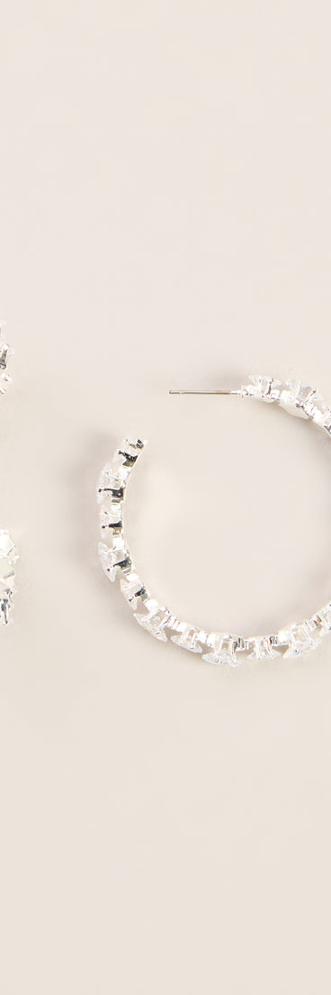 Circle Of Shine Rhinestone Hoop Earrings