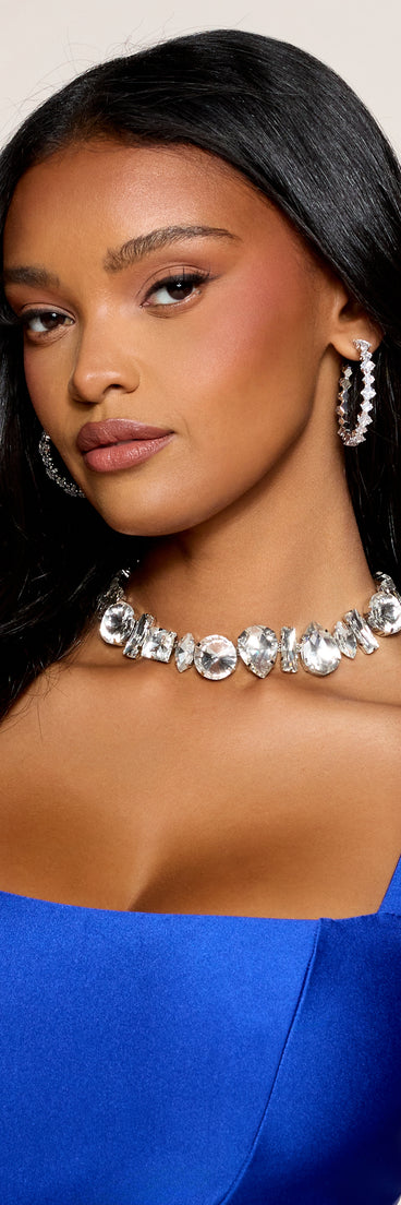 Circle Of Shine Rhinestone Hoop Earrings