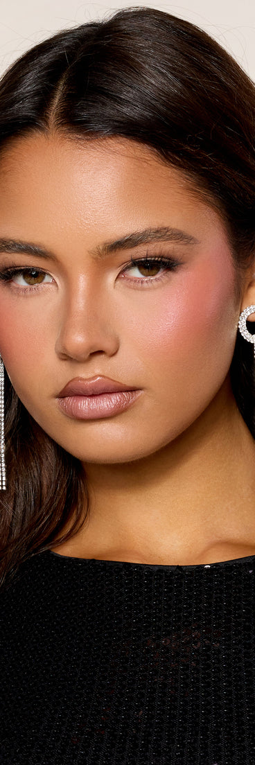 Fringe Benefits Rhinestone Earrings