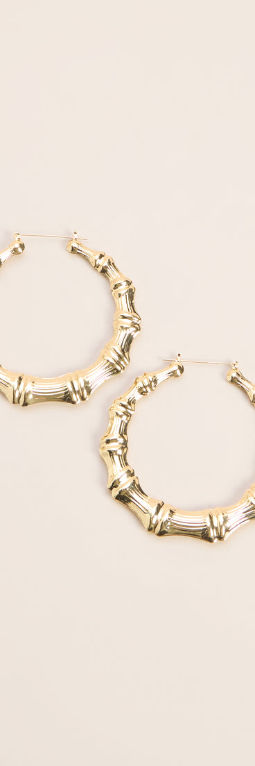 Booked And Bold Bamboo Hoop Earrings