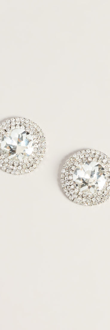 Maximum Spark Rhinestone Stud Earrings