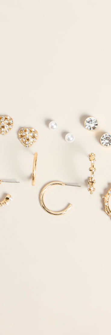 Mix It Up Pearl Rhinestone Earring Set