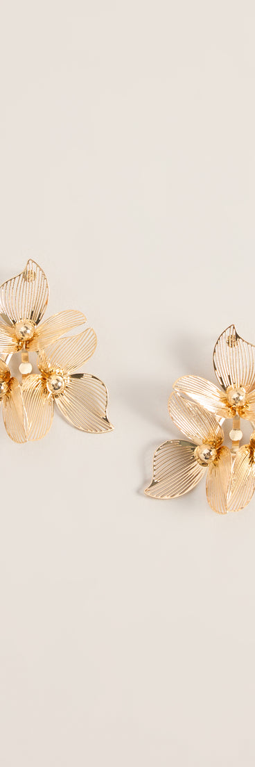 Petal Play Filigree 3D Flower Earrings