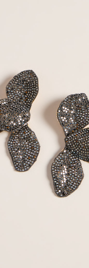 Petal After Petal Rhinestone Statement Earrings