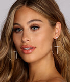 Cross Drop Hoop Earrings