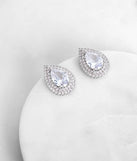 Cubic Zirconia Halo Studs