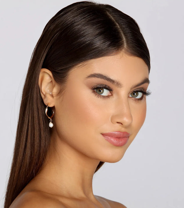 Mini Pearl Hoops