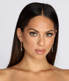 Mini Chain Drop Hoop Earrings
