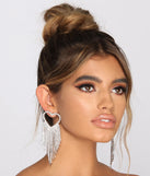 Pullin' On My Heartstrings Rhinestone Earrings