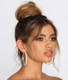 Soft Glam Rhinestone Hoop Earrings
