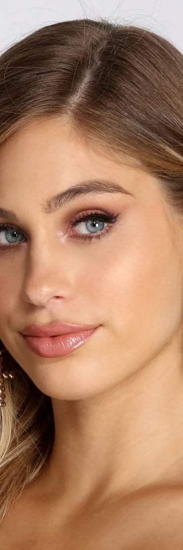 Pearl Drop-Cross Hoop Earrings