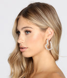 Change Of Heart Rhinestone Hoop Earrings