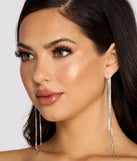 Born To Be Glam Rhinestone Fringe Earrings