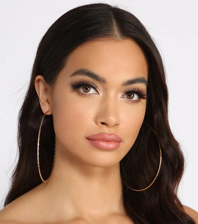 3 Pack Sleek & Textured Large Hoop Earrings