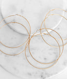 3 Pack Sleek & Textured Large Hoop Earrings