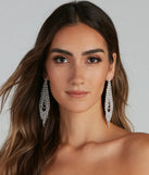 Get ready for any event with the Captivate Them Rhinestone Teardrop Duster Earrings in silver, an essential start to creating a versatile outfit for women for parties, cocktail hours, or Valentine's Day events.