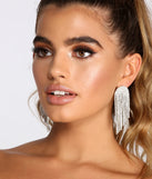 Dreaming Of Diamonds Rhinestone Fringe Earrings