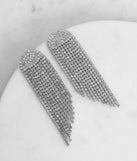 Dreaming Of Diamonds Rhinestone Fringe Earrings