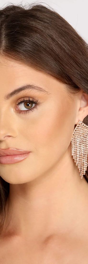 Luxe Triangle Fringe Duster Earrings