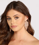 Luxe Triangle Fringe Duster Earrings