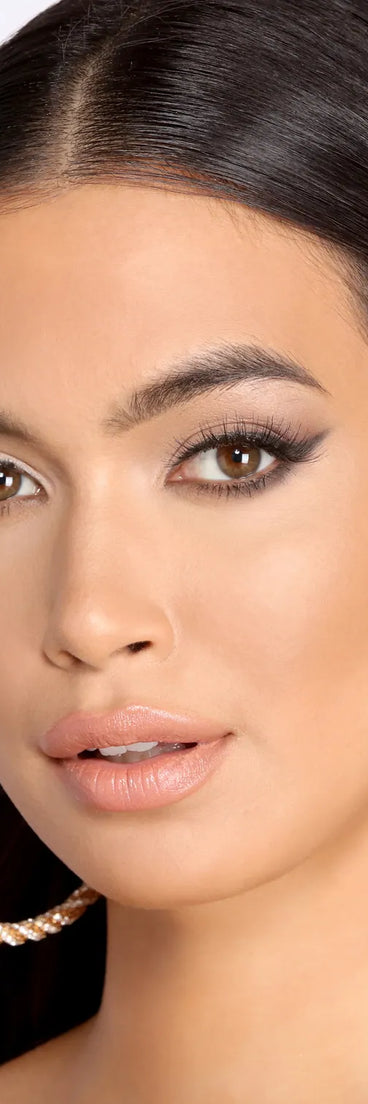 Twisted Rhinestone Hoop Earrings