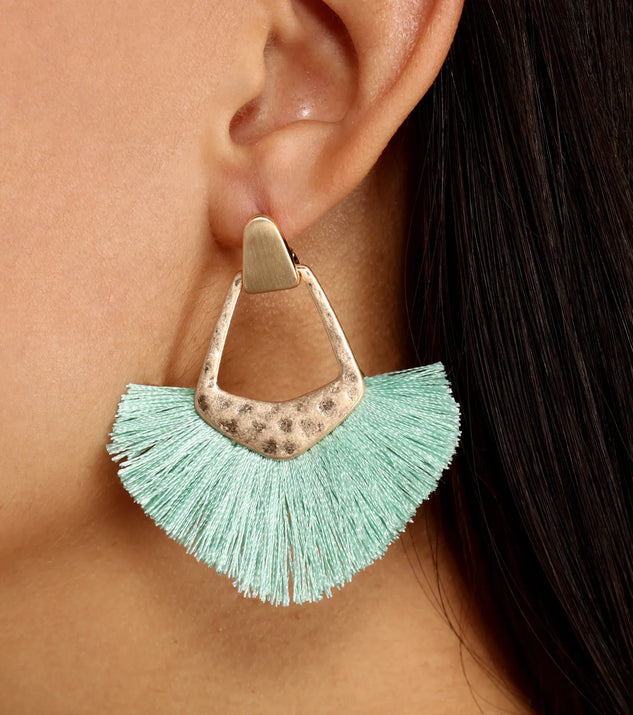 Dangle Dangle Tassel Fringe Earrings