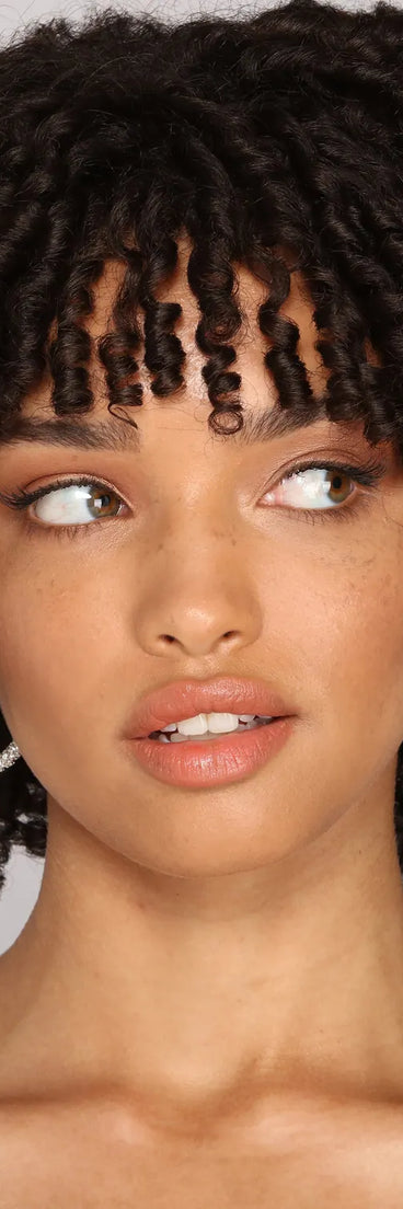 Radiant Rhinestone Tube Hoop Earrings