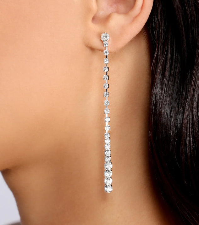 Dainty Rhinestone Duster Earrings