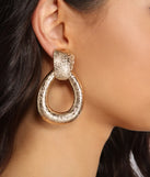 Dedicated To The Glam Oval Door Knocker Earrings