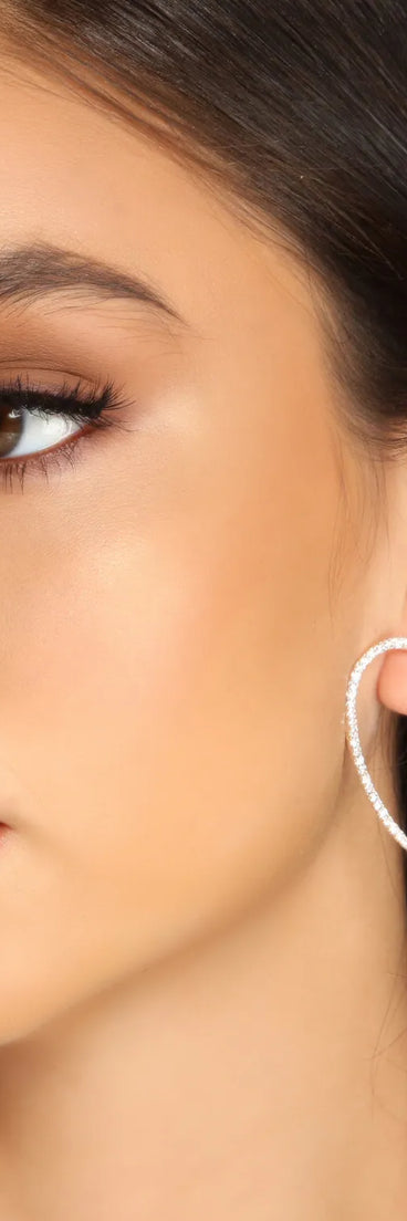 The Way To My Heart Shaped Hoop Earrings