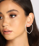 The Way To My Heart Shaped Hoop Earrings