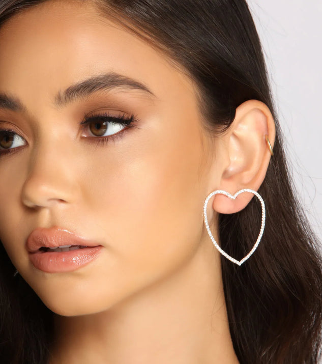 The Way To My Heart Shaped Hoop Earrings