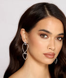 So Lovely Rhinestone Heart Duster Earrings